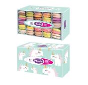 Салфетка Бум в коробочках, Plushe 180л, 2 сл V-сложение, Единороги, Цветы акварель, 25шт в кор. АРТ.