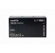 Перчатки нитриловые неопудр.смотр. Mediok L /10х100шт/ (10) черные 3,5гр (BLACK+)