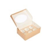 ДоЭко Короб под маффины ECO MUF  6шт окно 250х170х100 (150шт)