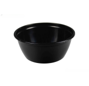 Тарелка-контейнер 500мл 144мм.(PP)  черный ВЗЛП   (300шт)