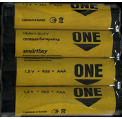 Батарейка SmartBuy ONE AAA (R03) солевая, 4S мизин (60шт)