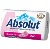 Мыло твердое ABSOLUT (Абсолют) НЕЖНОЕ Антибактериальное, 90гр