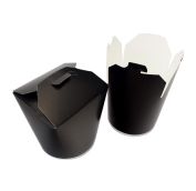 Короб бумажный China Pack 750мл /d1-70x83,d2-83,h-100/ Черный  (500шт)