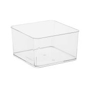 Фуршетная форма Контейнер 97х97х55мм квадратный прорачный PS (156шт). АРТ.5090