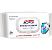 Влажные салфетки (120шт) Смарт Эконом Антибактериальные с крышкой (16) (шт.). АРТ.30648