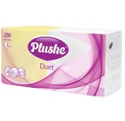 Салфетка Бум 24 Plushe Duet 250, 1сл, пастель, микротис, 20 в уп (Белый-Желтый)