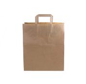 Пакет крафт с плоской ручкой б/п, 320х200х370 КРАФТ 70 гр (200/250шт) AVIORA