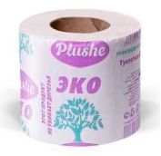 Туал Бумага Вторсырье EcoPlushe (115гр), 35м, 1сл, серая, втулка, 30 в уп.