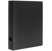 Папка на 2 кольцах STAFF, 40 мм, черная, до 300 листов, 0,5 мм