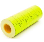 Ценник этикет-лента 50х40 AVIORA 350шт желтая (20уп*5 бабин) (100 бабин). АРТ.304-014