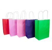 Бум пакеты 14 х 20 х 7 Крафт микс 5 цветов  (20 шт)