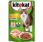 Корм для животных КИТЕКЕТ ПАУЧ Аппетитная курочка в соусе 85гр (28шт*кор)