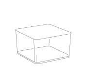 Фуршетная форма Контейнер 97х97х55мм квадратный прорачный PS (156шт). АРТ.5090