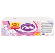 Салфетка Бум Plushe Maxi Professional, 1 сл, 500л, бел/пастель, сплошное, 4 в уп, (Белый)