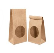 Пакет бумажный пищ. 100Х60Х200 с окном 