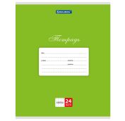 Тетрадь 24л. BRAUBERG КЛАССИКА, клетка, обложка картон, ЗЕЛЕНАЯ, 104738