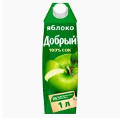 1л ДОБРЫЙ ЯБЛОКО-КЛУБНИКА Тетрапак /12