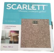 Весы напольные SCARLETT SC-BS33E034, электронные, вес до 180 кг, квадратные, стекло, розовые