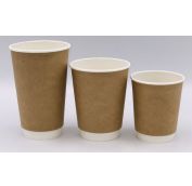Бум стакан Л-ПАК 0,250л диам 80мм ГН БЕЖЕВЫЙ под крафт 2-х сл.  (500шт/кор) 20*уп