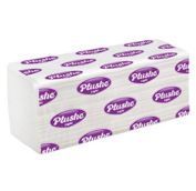 Полотенце Бумажное листовое Plushe Prof V200, V-сложение, 15гр, 2слоя, белые, 200 листов, 12 в кор. 