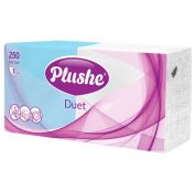 Салфетка Бум 24 Plushe Duet 250, 1сл, пастель, микротис, 20 в уп (Белый-Голубой)
