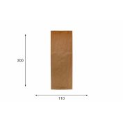 Пакет бумажный пищ. 300х110х50 Вельгийский крафт бурый 40гр НПФ (2500шт)