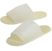 Тапочки одноразовые белые с открытым мысом, КОМПЛЕКТ 25 пар/уп., 43 размер, ЧИСТОВЬЕ, 00-224