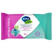 Влажные салфетки (15шт) AURA TROPIC COCTAIL антибакт.