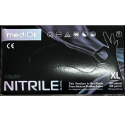 Перчатки нитриловые неопудр. Mediok XL  / 100шт  ЧЕРНЫЕ плотные 4,0гр (Black+) (CARBON)