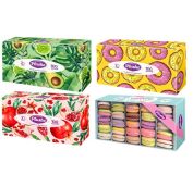 Салфетка Бум в коробочках, Plushe 100л, 2 сл V-сложение (Оливки, Макаронс, Клубника, Гиацинт)