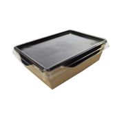 Салатник Бум. с прозр. крышкой ДоЭко OpSalad 800 ЧЕРНЫЙ