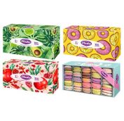 Салфетка Бум в коробочках, Plushe 100л, 2 сл V-сложение (Марокко, Гранат, Цветная клетка, Макарон)