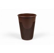 Стакан для горячих напитков ПП ВЗЛП 350мл д.90мм КОРИЧ 10шт*20уп/200шт*кор/ВЗЛП/1034Кор