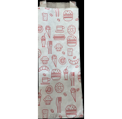 Пакет бумажный пищ. 220х80х30 с рисунком Фаст Фуд, 2000/1