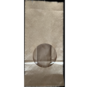 Пакет бумажный пищ. 80(50*37,5)*50*170(35)мм с окном 